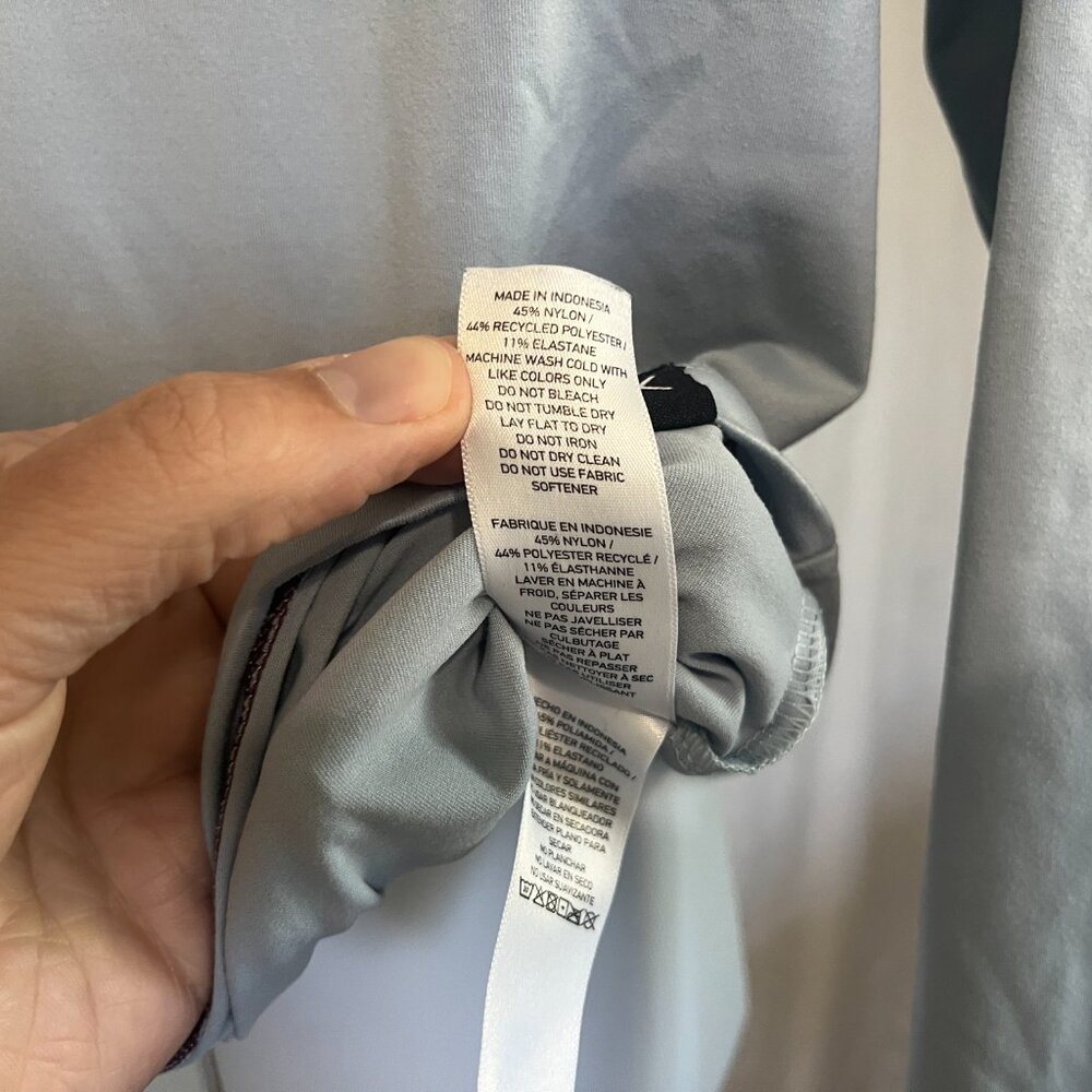 Rhone Men's solid light blue performance hooded s… - image 7